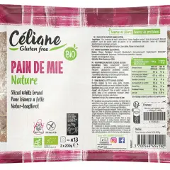Pain de mie nature sans gluten, idéal pour un petit-déjeuner ou un en-cas sain. Ce pain sans gluten est aussi bio.