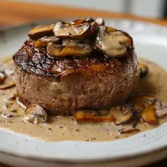 Filet mignon sauce crémeuse aux champignons, un délice facile à préparer avec le Cookeo.