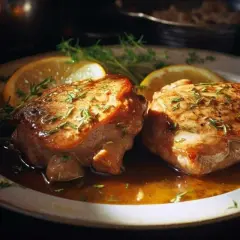 Deux paupiettes de veau savoureuses, nappées d'une sauce dorée, garnies d'herbes et de quartiers de citron. Un délice préparé au Cookeo.