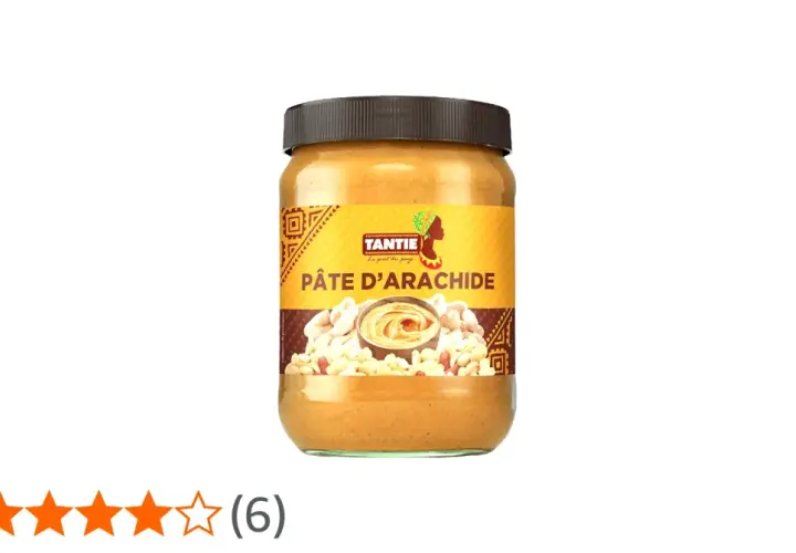 Un pot de pâte d'arachide Tantie, parfait pour votre prochaine recette beurre de cacahuète.