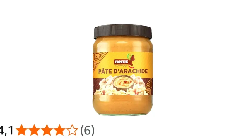 Un pot de pâte d'arachide Tantie, parfait pour votre prochaine recette beurre de cacahuète.