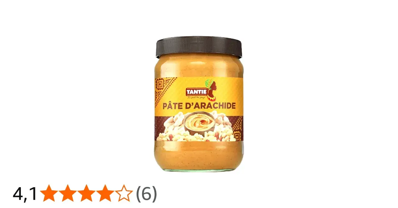 Un pot de pâte d'arachide Tantie, parfait pour votre prochaine recette beurre de cacahuète.