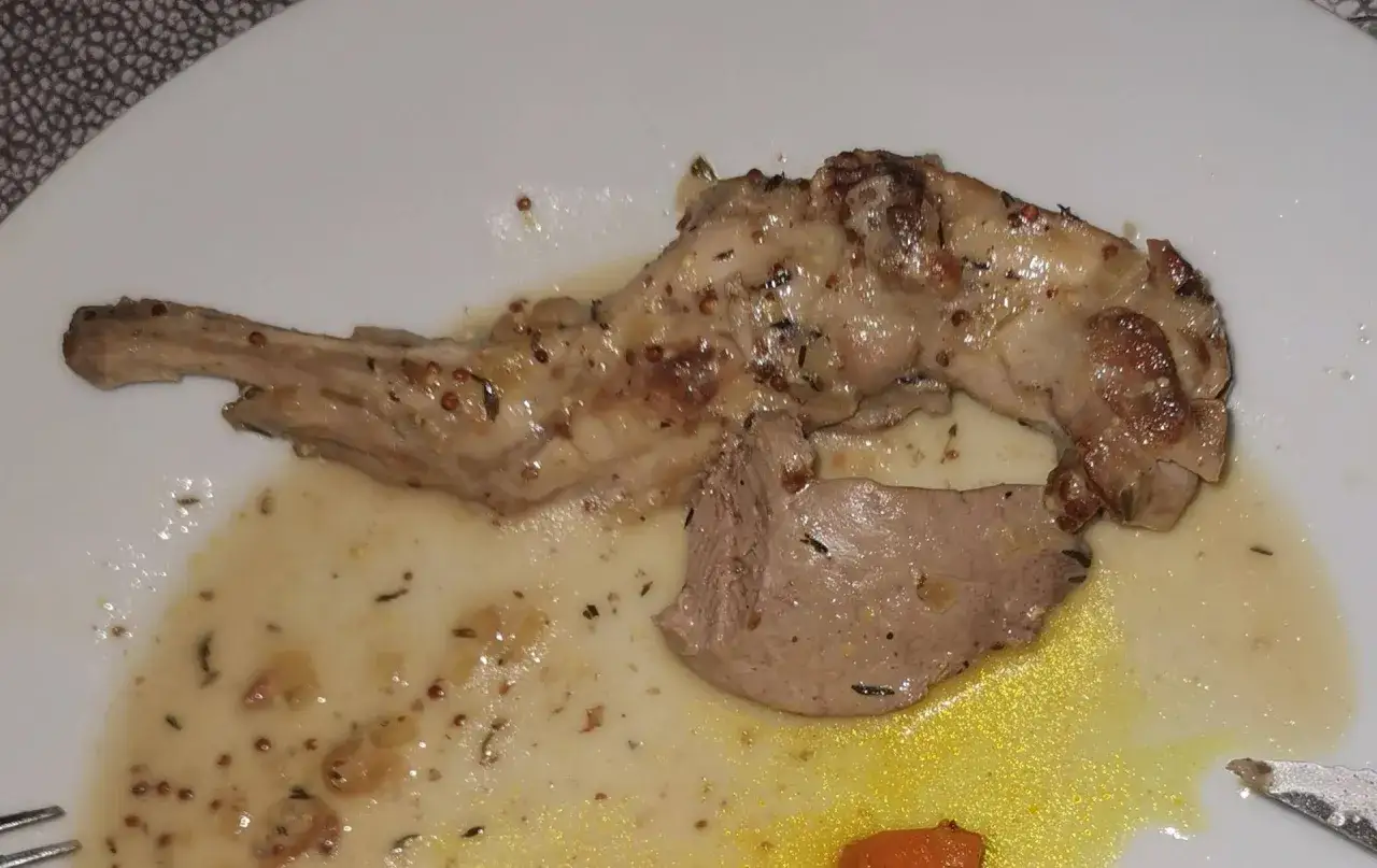 Un d&eacute;licieux lapin au Cookeo, tendre et savoureux, baignant dans une sauce onctueuse aux herbes et moutarde.